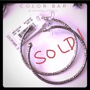 Hammered Hoop Earrings In Vintage Silver